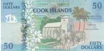 Islas Cook 50 Dollars - Church and worshippers - 1992 - Serial AAA