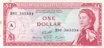 Islas del Caribe 1 Dollar, Elizabeth II - 1965 - P.13h - Letter A