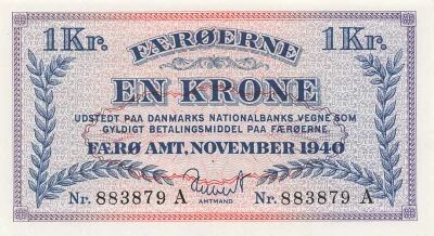 Islas Faroe 1 Krone - 1940 - P.9