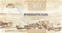 Islas Faroe 100 Kronur - Fish - 2002 - Serial  B-F - P.25