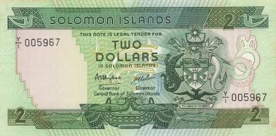 Islas Salom�n 2 Dollars - ND (1986) - Replacement - P.13