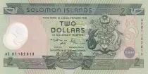 Islas Salom�n 2 Dollars - Silver jubilee of Elizabeth II - Polymer - 2003 - Serial AE - P.23