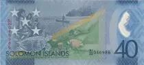 Islas Salom�n 40 Dollars-  40th anniversary of the independence- Turtle - 1978-2018