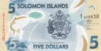 Islas Salom�n 5 Dollars - Fishermen - 2022 - Serial A5