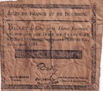 Isles de France et de Bourbon Faux 500 Livres Tournois - 10/06/1788 - PTB - P.12x