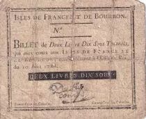 Isles di Francia e di Bourbon 2 Livres 10 Sous Tournois - 10/06/1788 - VG - P.6