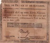 Isles di Francia e di Bourbon Fake 500 Livres Tournois - 10/06/1788 - VF - P.12x