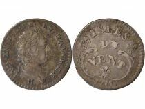 Isles du Vent Louis XV - 12 Silver Sols - 1731 H la Rochelle