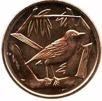 Isole Cayman 1 Cent Elizabeth II - Great Caiman Thrush