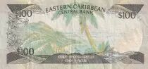 Isole dei Caraibi 100 Dollars - Elizabeth II - Boat, landscape - ND (1986-1988) - Serial A - P.20a