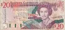 Isole dei Caraibi 20 Dollars - Elizabeth II - Monserrat Government House - 2008 - F - P.49