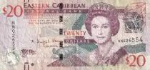 Isole dei Caraibi 20 Dollars - Elizabeth II - Monserrat Government House - 2008 - P.49