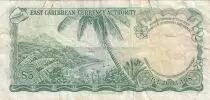 Isole dei Caraibi 5 DollarS, Elizabeth II - 1965 - P.13f