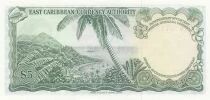 Isole dei Caraibi 5 Dollars, Elizabeth II - 1965 - Series D16