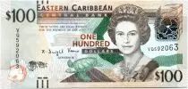 Isole dei Caraibi Isole dei Caraibi 100 Dollars Elisabeth II - Sir A. Lewis, Central Bank 2012