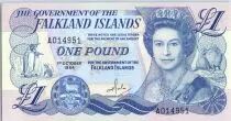 Isole Falkland 1 Pound , Elisabeth II - Village- 1984