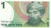 Israël 1 New Sheqel Sheqel, Rabbi Moshe Maimonides - Vue de Tiberias
