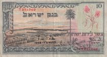 Israël 10 Lirot - Vallée de Jezreel - 1955 - TTB - P.27a