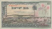 Isra&euml;l 10 Lirot - Vall&eacute;e de Jezreel - 1955 - TTB - P.27a