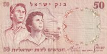 Israel 50 Lirot - Man and woman - Menorah - 1960 - P.33e