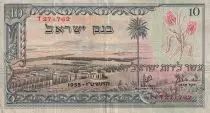 Israele 10 Lirot - Plain of Jezreel - 1955 - VF - P.27a