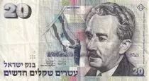 Israele 20 New Sheqel - Moshe Sharett - 1993 - P.54b