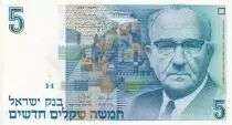 Israele 5 New Sheqel - Levi Eshkol - 1987 - P.UNC - P.52b