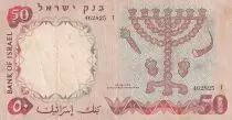 Israele 50 Lirot - Man and woman - Menorah - 1960 - P.33a
