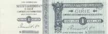 Italia 1 Lira, Manufactures Ciri� - 1894 - Notgelt - without number