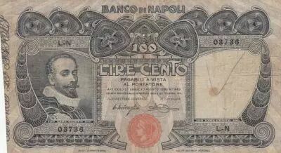 Italia 100 Lire Banco di Napoli - 1908
