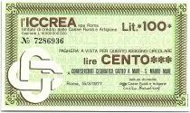 Italia 100 Lire ICCREA - Confesercenti Cesenatico Gatteo a Mare - 1977 - UNC