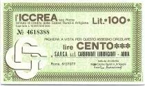 Italia 100 Lire ICCREA - SAVCA - Carburanti  - 1977 - UNC