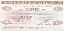 Italia 100 Lire Istituto Generale delle Banche Popolari Italiane - 1977 - UNC - Avelino