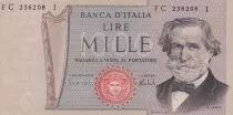 Italia 1000 Lire  - G. Verdi - 05-08-1975 - Serial FC - P.101d