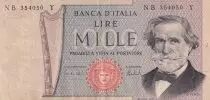 Italia 1000 Lire  - G. Verdi - 05-08-1975 - Serial FC - P.101d