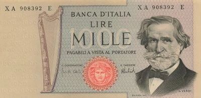 Italia 1000 Lire - Giuseppe Verdi - 1969 - P.101