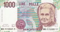 Italia 1000 Lire - M. Montessori - Students - 1990 - Serial MC - P.114