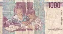 Italia 1000 Lire - M. Montessori - Students - 1990 - Varieties serials - F to VF - P.114