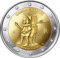 Italia 2 Euro Commemorative Coin. PROOF 2026 - 200th anniversary of the birth of Carlo Collodi ? Pinocchio