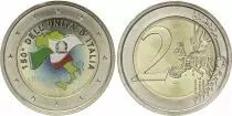 Italia 2 Euros - Unification of Italy - Colorised - 2011