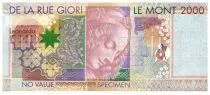 Italia 2000 Le Mont, Test Note - De la Rue Giori - Leonard da Vinci - 2000