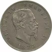 Italia 5 Lire Vittorio Emanuele II - 1873
