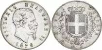 Italia 5 Lire Vittorio Emanuele II - R Roma - 1876 Silver