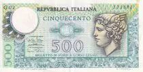 Italia 500 Lire - Mercury - 1974 - Serial G.02- P.94