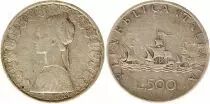 Italia 500 Lire 1959 - Republic, silver