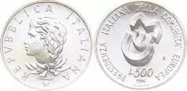 Italia 500 Lires - EU Presidency - Silver - with certificat