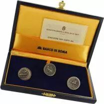 Italia Banco di Roma - 3 Denarius Gaio Memmio - Gneo Calpurnio - Lucio Marcio Filippo - Silver - 1986