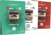 Italia Set of 3 x 5 Euro Olivetti Letterra 22- 2020 - in folder - Silver Colorized