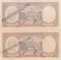 Italia Sheet of 2 false 10000 lire - Michelange - 1962 - P.97x