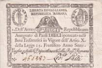 Italian States 10 Paoli - Assegnato - Roman republic - 1798 - P.S540